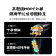 绿联超六类网线 CAT6A类万兆成品网线 2米家用电脑网络宽带工程跳线8芯双绞线兼容千兆2.5g 黑色55157