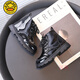 G.Duckkids Little Yellow Duck Style British Martin Boots Children's PU Leather 2025 New Spring and Autumn Girls Short Boots Student Boy 6629 Negro 21