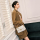 Cnoles bag women's bag cowhide women's versatile one-shoulder crossbody bag diamond square bag birthday gift for girlfriend