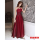 
tromlfz burgundy toast clothes new style bride summer temperament engagement hangs skirt feeling evening dress for women burgundy long M 165