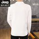 Jeep Spirit Jeep Stand Collar Long Sleeve T-Shirt für Herren Frühlings- und Herbst-Trendy Solid Color Schnalle Innere Bottom Trendy Brand Cuban Kragen 56135 Khaki l etwa 100 ~ 125 Jin [Jin gleich 0,5 kg] kann getragen werden können