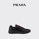 PRADA/Prada Gift Men's Prada Americas Cup Nappa Sheep Leather Sneakers Black 41 (7)