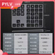 PYLV computer digital keyboard wireless Bluetooth touch digital keyboard metal alloy backlight rechargeable silent keyboard 22-key gray wireless Bluetooth trackpad digital keyboard none