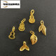 Chihuan 18k gold ancient gold gourd leaf pendant lift pendant pendant diy handmade jewelry braided bracelet accessories accessories SY271 (4.8*8.5mm/single)
