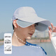 Banana lower sail sun protection hat men's summer sun hat outdoor large head cap breathable fishing hat 2025 new sunshade hat light gray brim can be stretched lengthened and widened brim adjustable
