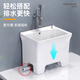 Suse wash mop pool high-foot balcony bathroom mop pool household ceramic floor basin four-legged mop pool sink 56*40*41 with overflow Taiwan controlled drain
