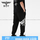 BOY LONDON潮牌长裤情侣款春夏LOGO宽松休闲灰色卫裤N15807 灰色 XS