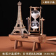 Pen holder crystal ball music box hourglass music box Ferris wheel luminous glass ball ornament for friends girl gift 1047 gold (no lights and no music) product safety packaging