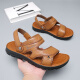 
Warrior sandals men's shoes outdoor beach shoes wear-resistant two-wear sports sandals WSL (WZ)-1390 yellow brown 39