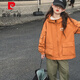 皮尔卡丹（pierre cardin）女童冲锋衣2025秋冬新款三合一户外露营防风外套女孩登山连帽夹克 夹棉黑冲锋衣826 160 cm