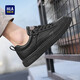HaiLan Home (HLA) Men's Shoes Casual Shoes New Breathable Board Shoes You Lace-free Men's Retro Shoes Men's Black [Fleece Plus Style HAABXM4CBF675] 42