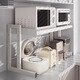 Mrs. Kitchen Microwave Rice Cooker Storage Rack Countertop Microwave Rack Telescopic Oven Storage Rack Electrical Storage Rack Height Adjustable 80cm Fully Equipped