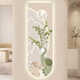 Decorative painting of the four-member elephant decorative painting of the entrance of the family of four, buttery style corridor hanging painting led lighting high-end wall murals T12529 (uv exquisite carving without frame) 30*90 (small size carefully selected) Crystal porcelain picture/no light