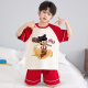 Little milk dragon children's pajamas for summer boys pure cotton short sleeves shorts boys teenagers cartoon home clothing set T695# milk dragon [hot new style] One size 14 sizes (suggested high 123-133)