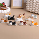 Jin Geyu Japanese-style cat chopstick holder Japanese-style ceramic cat puppy Shiba Inu ornaments chopstick holder chopstick holder cartoon exquisite home small Shiba Inu dog complete set of 5