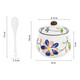 Baijie lard jar ceramic high temperature resistant kitchen seasoning jar chili oil seasoning jar oil spicy oil storage tank oil container orchid pattern + spoon 350ml