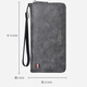 Jingxi men's long wallet 2025 new multi-card casual zipper wallet clutch large capacity mobile coin wallet men's long wallet [black]