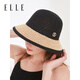 Elle Sonnenschutzmittel Strohhut Damen Sommer im Freien gehäkelte Hohlnetzstrand Sonnenschild Fischer Hut Geschenk