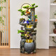 Agua de agua Gran rocosa que fluye en la fuente de agua Fuente Sala de estar Riqueza Riqueza Feng Shui Humidificador Circulación de montaña Decoración de paisajes 9923 Pequeña altura 108 cm