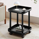 Zhuobo coffee table side table side table movable small table small coffee table bedside table storage rack storage cabinet CJ19 black