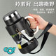 Xushansi Taza de té grande Gran capacidad 2000-3000 Litios Toneladas Copa de agua de vidrio anti-caza para hombres SUPER SUMER SUPER resistente al calor Número portátil Negro + Correo + cepillo de taza 1000ml sin base