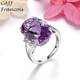 CAJJ Francois 11 carat amethyst ring 925 silver luxury gift for self wear natural colored gemstone Hong Kong 13#