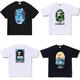 Bape schwer kurzärmelige T-Shirt Affe Mann Kopf rund Hals Tarnung gedruckte Buchstaben reine Baumwollmänner und Frauen Sommerhai Trendy Marke 5012 Black M 120jin [Jin gleich 0,5 kg]