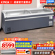 XINGX Freezer Commercial Horizontal Display Cabinet Luxury Combination Freezer Single Temperature Island Cabinet Supermarket Refrigerator Freezer Curved Glass Frozen Dumpling Ice Cream Display Cabinet 1100 Liters (Automated Frost 2500*890*880)