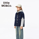 Little MO&Co. Children's Clothing 25 Spring New Boys' Fake Two-Piece Denim Sweatshirt Shirt Jacket KBE1SHT014 Denim Blue 150 150/72