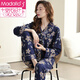Pijama modal para mujeres en primavera y otoño manga larga algodón puro estampado dulce madre de mediana edad El estilo de otoño puede usar ropa de vestir en el hogar 9215 L (165)