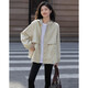 Demana [Informelles College] Frühlings- und Herbst -Intelligenz Einfacher Stil mit Kapuze mit Zipper -Trenchcoat Lose Silhouette versteckter weiblicher Mantel