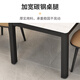 Fanshe dining table imitation rock plate pattern tempered glass simple small apartment 4 people 6 people home restaurant rectangular dining table