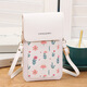 Dipper mobile phone bag halter neck touch screen wallet mobile phone case crossbody out small bag women's change card bag waterproof mobile phone case [white flowers]
