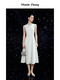 Mandy Zhang weißes Mondkleid genageltes weißes Kleid weibliche Temperament Verlobungskleid Lange Weste Rock Mondlicht Göttin S s