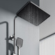JOMOW Smart Shower Ducha Conjunto completo de Cobre Body Conjunto de temperatura Constante Pantalla digital con Booster Ambient Light Hogar Keys N688 Gun Ash Hot and Cold Digital Pantall [Lista dorada Hot y Hot] Entrega al paquete doméstico Instalación