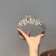 Princess Shiyun’s Bride’s Noble Crown Tiara, On the Run, Exploding Zircon, Cool and Fashionable, Luxurious and High-Value Birthday, Princess on the Run, Black Diamond Style