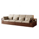 Kleines Holzwofa, mittelalterliche schwarze Walnuss-Massivholz-Sofa Wohnzimmer 2025 Neue Sommer-Doppelpur-Lagermöbel, Vier-Personen-Sitz