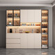 BEYZK solid wood side cabinet high cabinet modern simple wall integrated dining storage cabinet living room wine cabinet entrance cabinet can be customized style 12240*40*220 solid wood ecological board