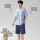 Langsha Herren Pyjamas Herren Sommer dünner Baumwollstil bequem und kann außerhalb von Heimkleidung losen Anzug getragen werden 2025 Neues Blau