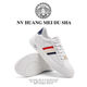 
Queen Medusa 2024 autumn and winter new light luxury leather high-end trendy board shoes for men versatile casual one-step white and blue 9922 38