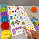 Xingtang Children's Early Education Toys Focus Hand-Eye Koordinationstraining Auswahl Perlen pflücken Perlen Baby Digital Montessori Number Operation pflücken Perlen + 210 Magnetpuzzle