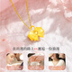 Chinese gold fugitive princess gold necklace women's pure gold bow pendant birthday gift for girlfriend birthday wife fugitive princess pure gold pendant + K gold chain/Jingsuda