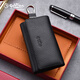 Goldlion Official Flagship 2025 Nuevo bolso para llaves, gran capacidad, cuero genuino, multifuncional, práctico, para hombre, para colgar en la cintura, tarjetero para coche, negro