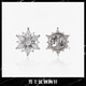 Shijun (SHIJUN) 2025 new brooch, high-end men's suit, light luxury design, niche crystal zirconium crystal zircon hexagram brooch