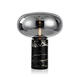 Xmsj benutzerdefinierte nordische einfache postmoderne Schreibtischlampe Designer Schlafzimmer Bettlampe Feel Wohnzimmer Dekorative Glas Kreativität S1034 Schwarzer großer Knopfschalter