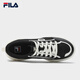 FILA 斐乐官方男鞋COOKIES复古帆布鞋2025夏新款曲奇鞋时尚休闲鞋 黑/奶白-BG 42