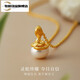 Chihuan Jewelry 18k gold pendant women's pearl inlaid zodiac snake zodiac year color gold necklace pendant default silver chain