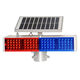 ADVERTENCIA Solar Soporte de luz flash Rojo y azul Luz de advertencia Flash Light Night Roadbock Bloklock Light V1SN3524 Grande 4 Luz Luz de doble llave Rojo y Azul Strobe + soporte