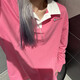 NIKE耐克 长袖T恤女装 新款运动服翻领POLO衫休闲套头衫 FZ6534-684 D FZ6534-684 M