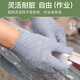 Thin gloves grey dirt-resistant, lightweight, breathable, sweat-absorbing, summer sun protection, disposable hand socks for men and women. Summer thin style-gray cotton (3 pairs)